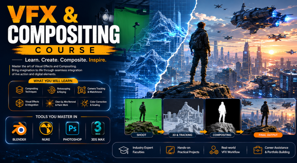 VFX Compositing Course in Vadodara - Alligators Institute