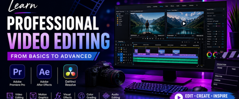 Learn Professional Video Editing from Basics to Advanced